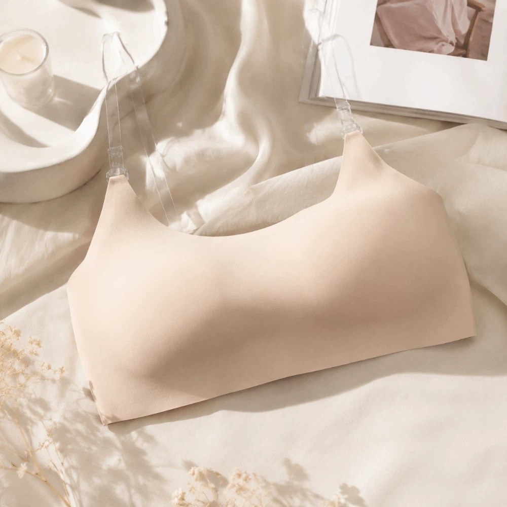 Strapless Bra Backless - บราไร้สายแบบซ่อนสาย บราบางไร้รอยต่อ ชุดชั้นในผู้หญิงแบบไร้สาย บราเกาะอกแบบมีสายรัดด้านหลัง ชุดชั้นในสำหรับชุดแต่งงาน