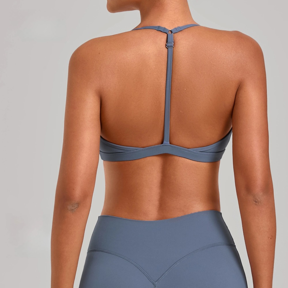 Sports Bra High Impact - เสื้อชั้นในออกกำลังกายแบบปรับได้สำหรับเล่นโยคะ ออกกำลังกาย วิ่ง และเล่นกีฬาอื่นๆ ดีไซน์เว้าหลัง สำหรับผู้หญิง