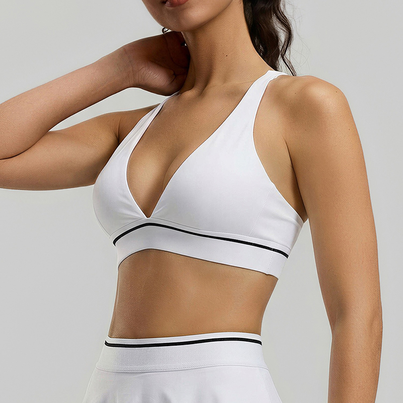 Sports Bra High Impact - บราโยคะสไตล์อเมริกันแฟชั่นสำหรับผู้หญิง บราออกกำลังกายแบบเซ็กซี่ สายรัดหลังแบบ Racerback บราฟิตเนสอเนกประสงค์สำหรับออกกำลังกายประจำวัน บราสำหรับเล่นกีฬาแบบ