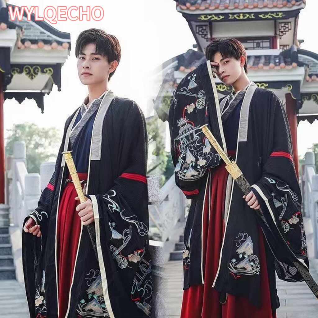 Robe Silk Women - ผ้าไหมจีน Robe อัศวินโบราณ Hanfu ผู้ชายผู้หญิงผู้ใหญ่กิโมโนดาบ Hanfu