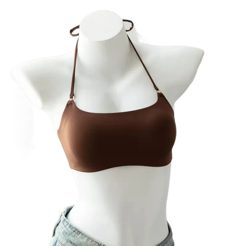 Bralette Wireless Soft - บราเล็ตแบบฮอลเตอร์สไตล์ KUCLUT สำหรับผู้หญิง ไร้ตะเข็บ นุ่มสบาย ไม่มีโครงเสริม