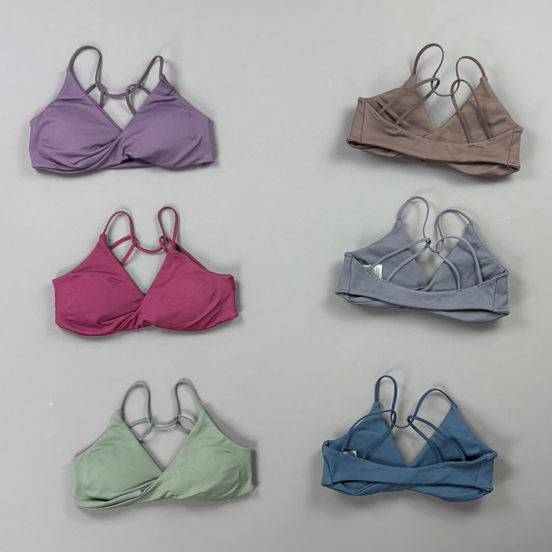 Sports Bra High Impact - เสื้อชั้นในกีฬาผู้หญิง Vision แบบคอวี ด้านหน้าไขว้ สายบาง ไขว้หลัง