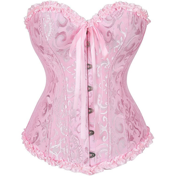 Corset Waist Cinch - ชุดกระชับสัดส่วนทรงคอร์เซ็ทแบบไม่มีสายรัดเอว ทรงเข้ารูป เซ็กซี่ สไตล์คอร์ท ผ้าแจ็คการ์ด กระชับรูปร่าง