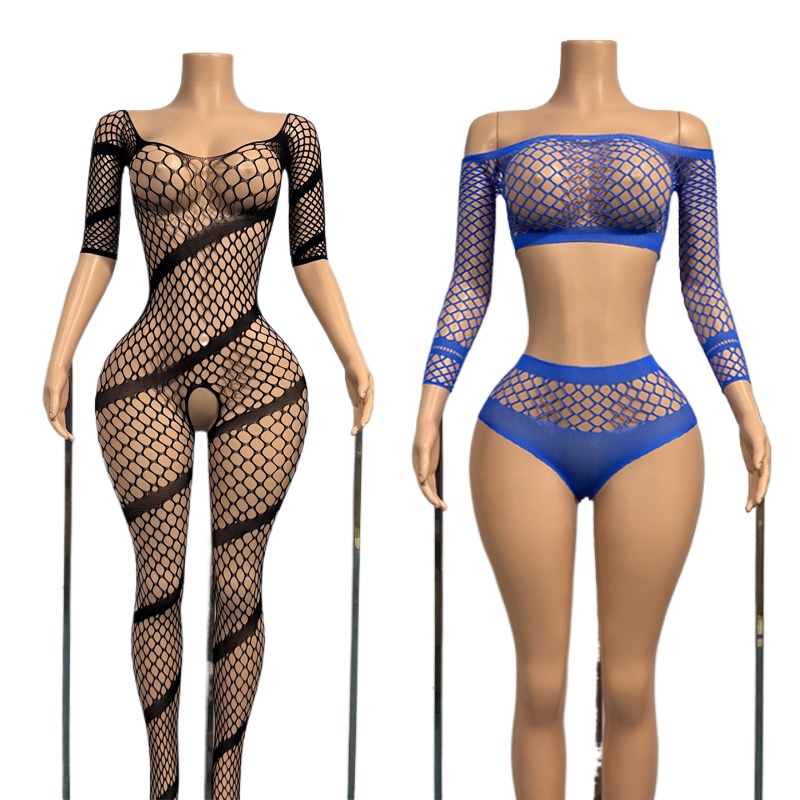 Babydoll Chemise Night - ชุดบอดี้สูทไซส์ใหญ่แบบโปร่งแสง ชุดนอนซีทรู ชุดชั้นในเซ็กซี่สำหรับผู้หญิง ชุดนอนตาข่ายแบบเบบี้ดอลล์ มินิเดรส