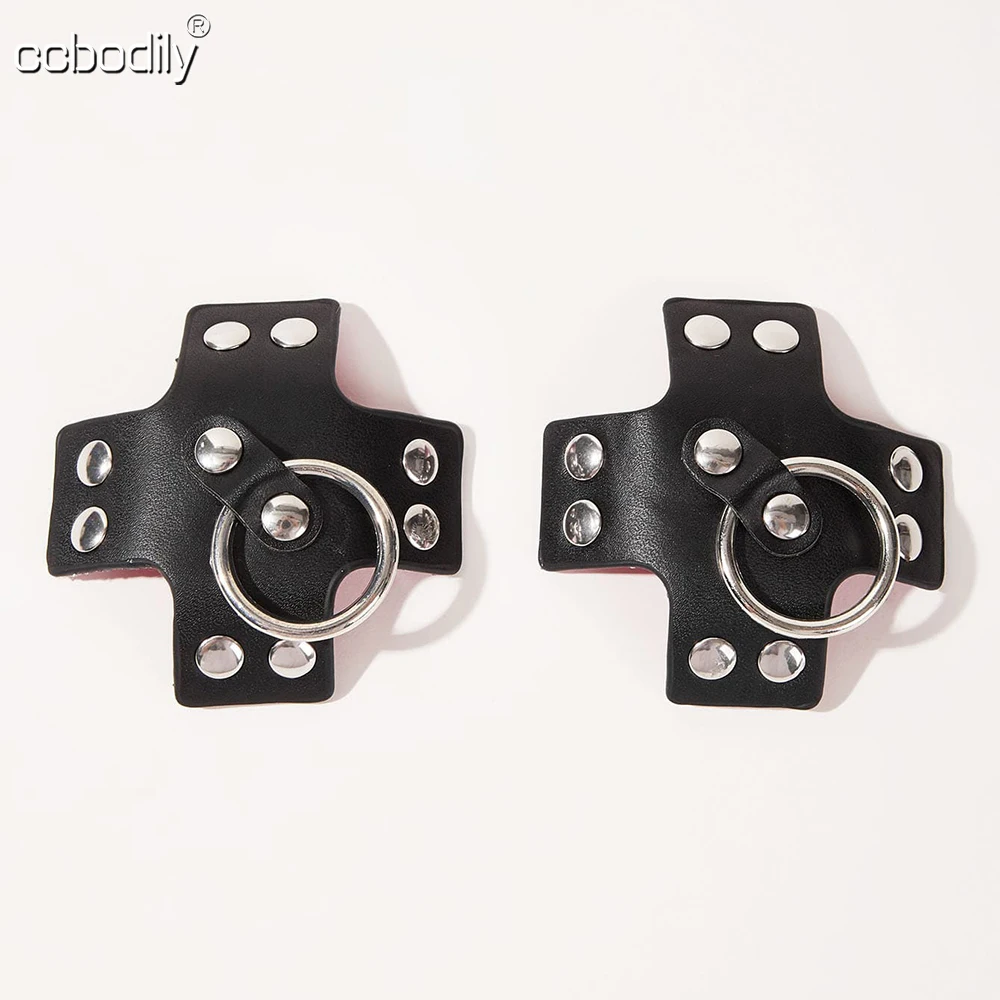 Nipple Cover Pasties - แผ่นแปะหน้าอก1คู่อุปกรณ์ป้องกันฝาครอบหนัง PU สำหรับผู้หญิงใช้ซ้ำได้แผ่นซิลิโคนหัวนมแปะหน้าอกสติกเกอร์ติดหน้าอกแบบเซ็กซี่