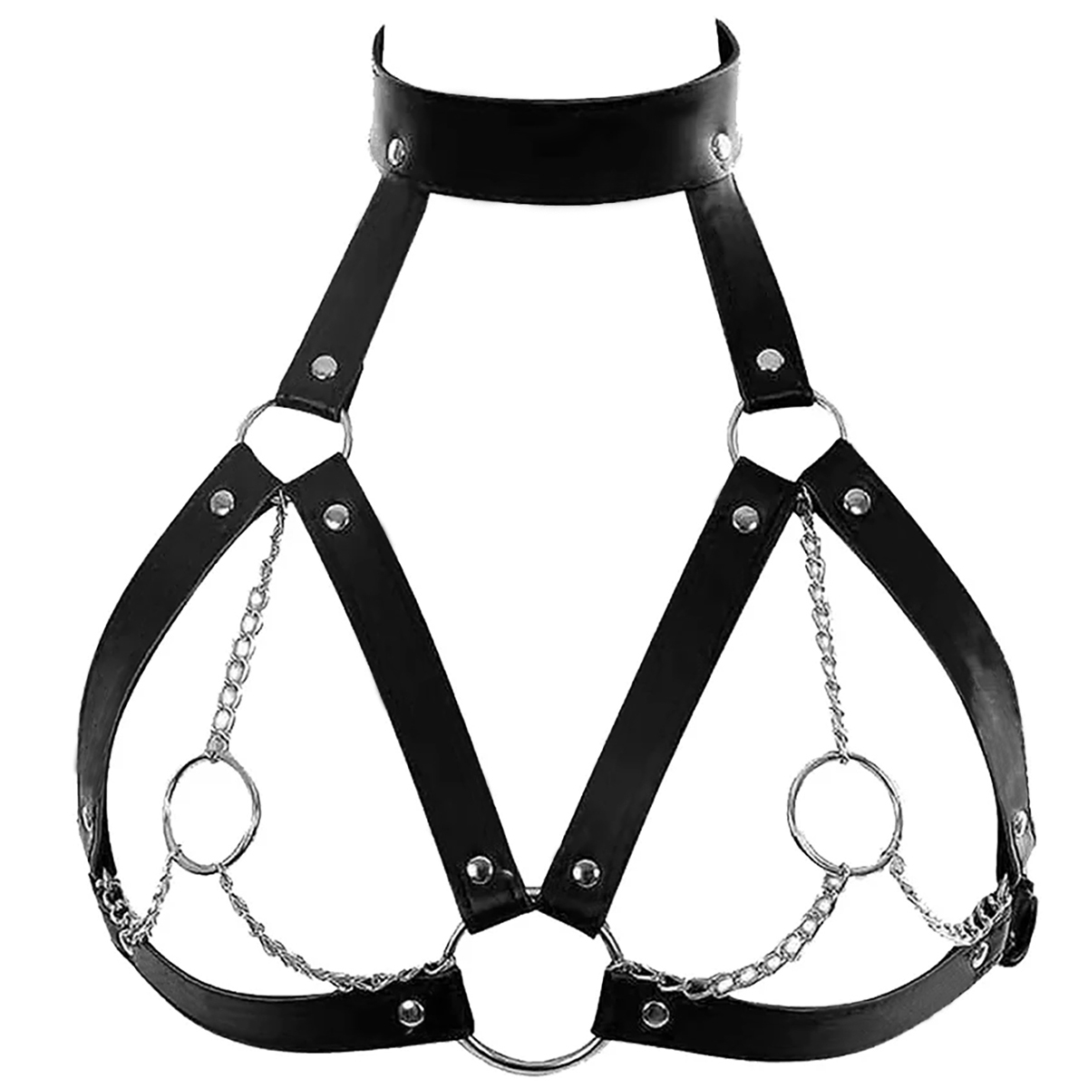 Garter Belt Set - เข็มขัดเทียมแฟชั่นสำหรับผู้หญิงสายคล้องอกเข็มขัดหนังเซ็กซี่ชุดชั้นในแบบกอธิคสายรัดเสื้อผ้า