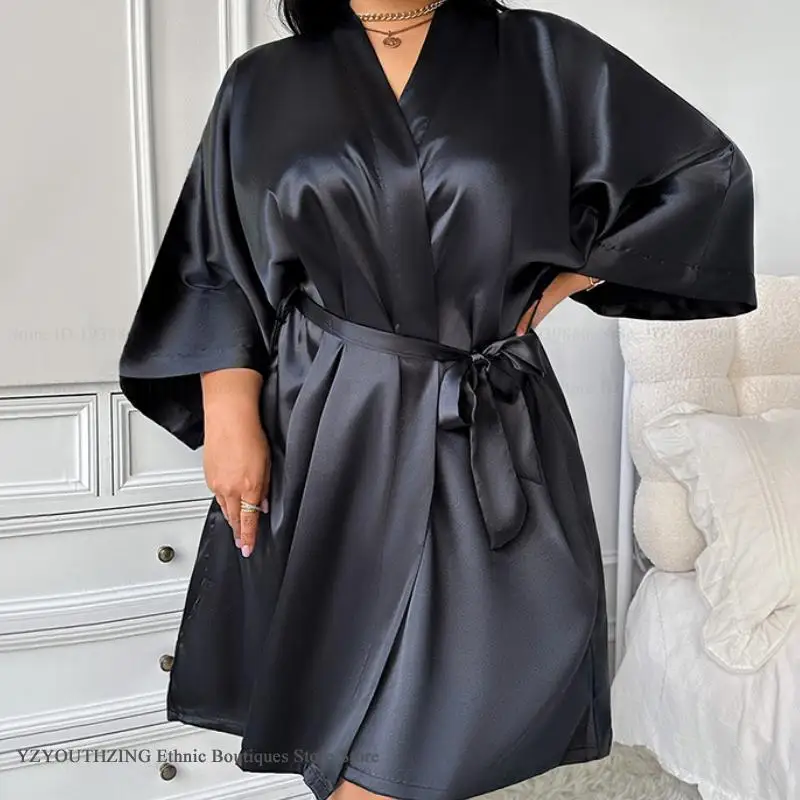 Robe Silk Women - ขนาดใหญ่ขนาด 3XL 4XL 5XL ผู้หญิง Robe
