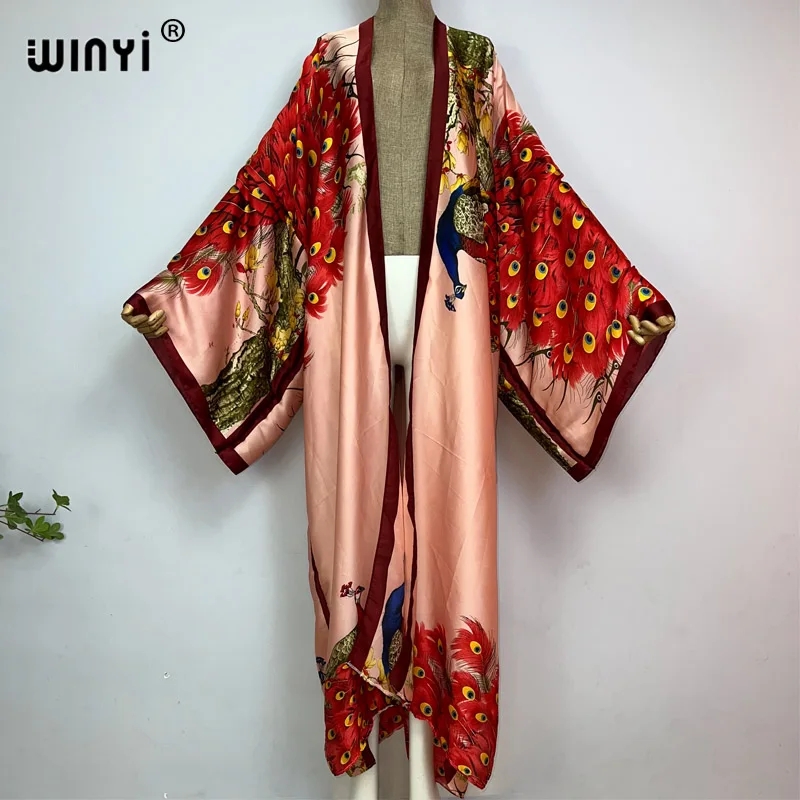 Robe Silk Women - เสื้อคลุมคาร์ดิแกน WINYI 2026 สำหรับฤดูร้อน ผู้หญิง ลายถัก