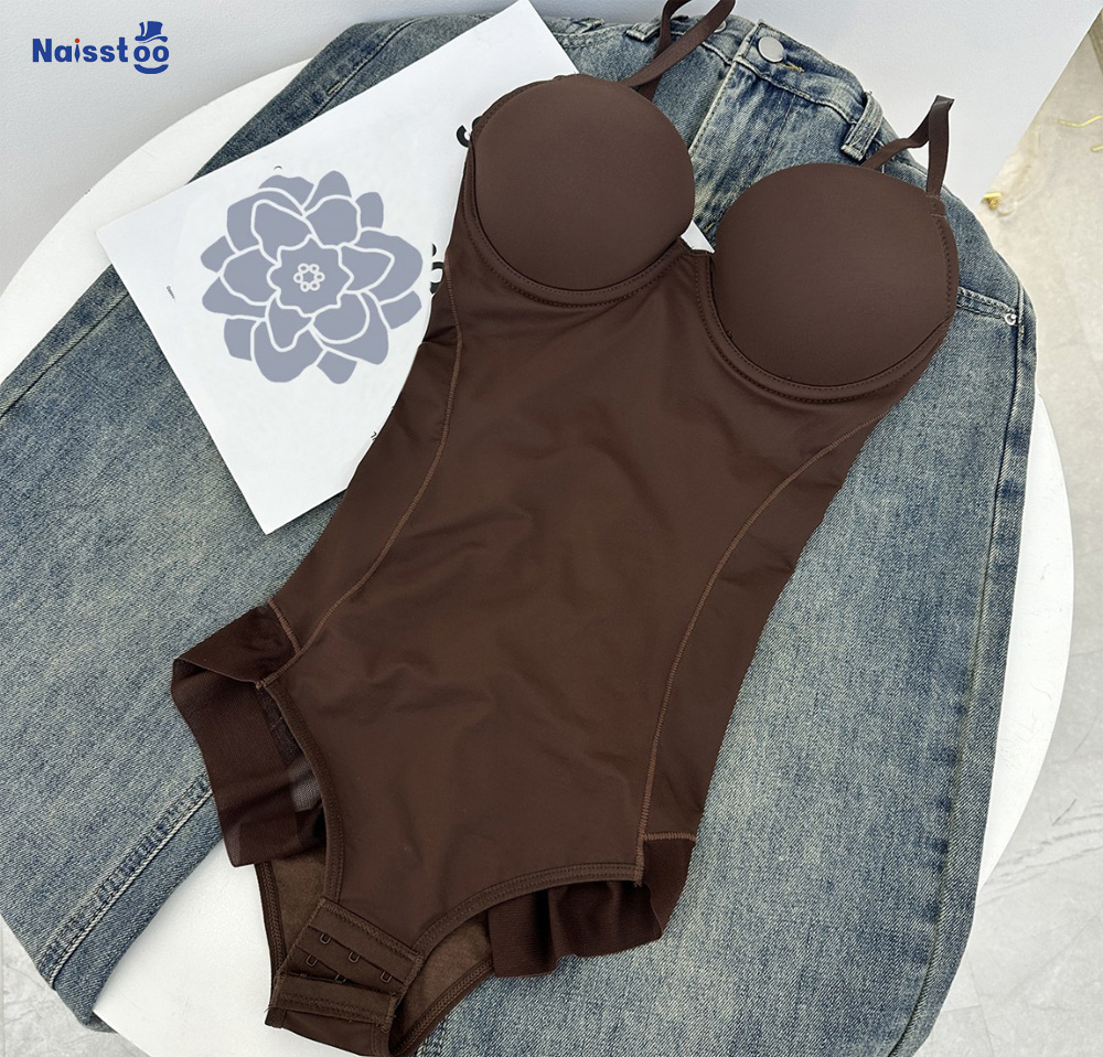 Shapewear Bodysuit Firm - ชุดกระชับสัดส่วนผู้หญิง Naisstoo สำหรับควบคุมหน้าท้อง บอดี้สูทไร้รอยต่อ ชุดกระชับสัดส่วนแบบจั๊มสูท บราในตัว