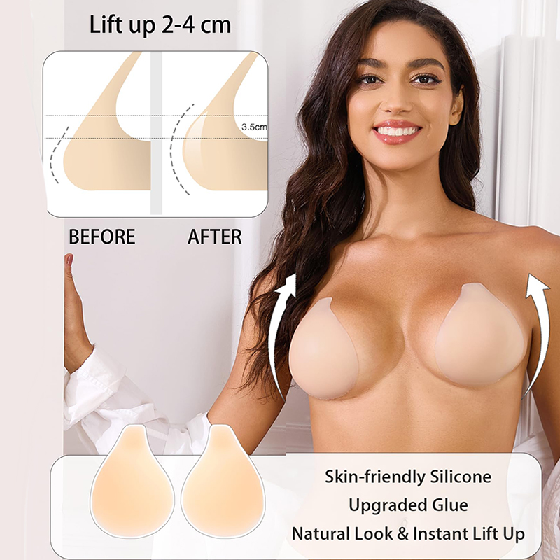 1/2 คู่ผู้หญิง Sticky Bra Push - Strapless Bra Backless บทวิจารณ์และราคา