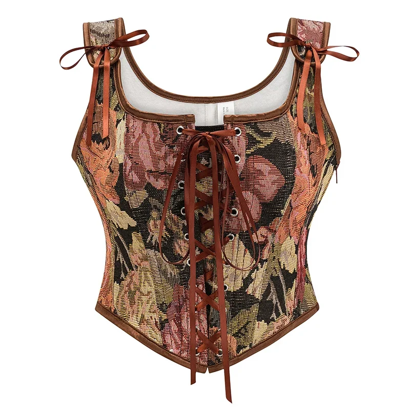 เสื้อกล้ามคอร์เซ็ทวินเทจแบบกอธ - Corset Waist Cinch บทวิจารณ์และราคา