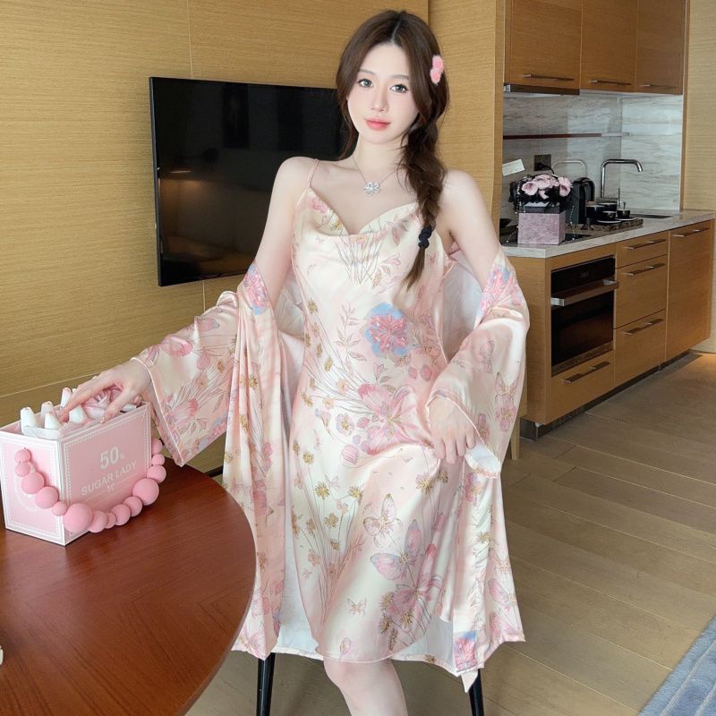 ชุดเซ็ตสองชิ้นกระโปรงสายเดี่ยว - Robe Silk Women บทวิจารณ์และราคา