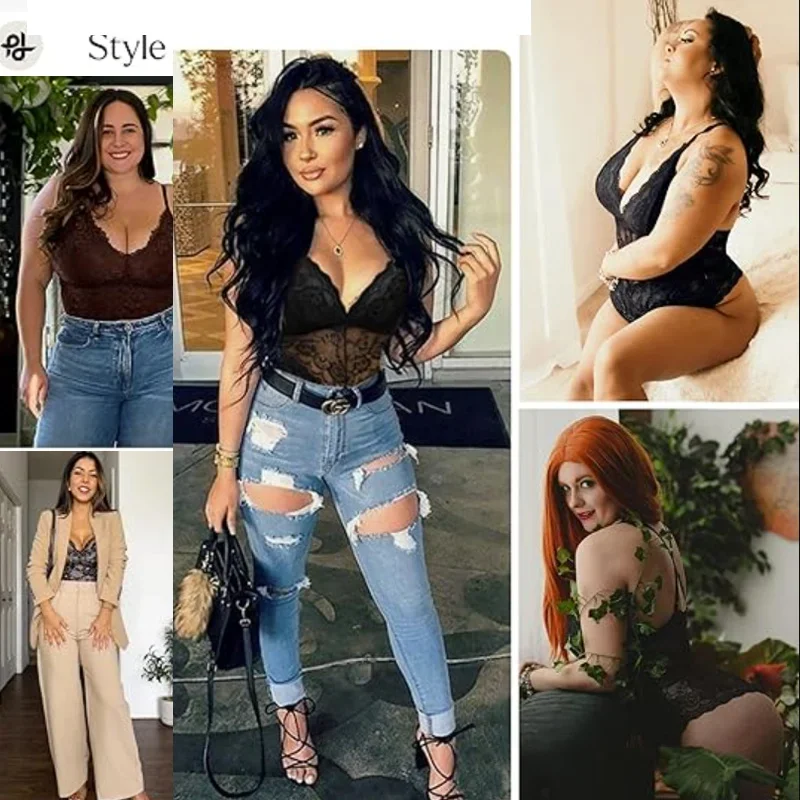 GUUDIA ลูกไม้ V คอลูกไม้ก้น Sh - Shapewear Bodysuit Firm บทวิจารณ์และราคา