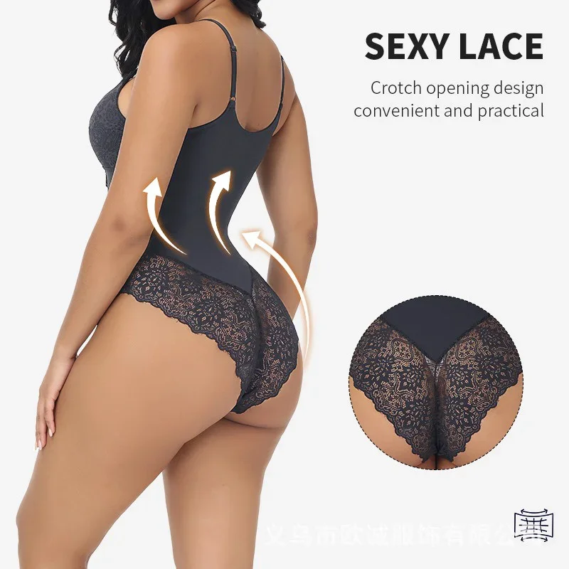GUUDIA ลูกไม้ V คอลูกไม้ก้น Sh - Shapewear Bodysuit Firm บทวิจารณ์และราคา