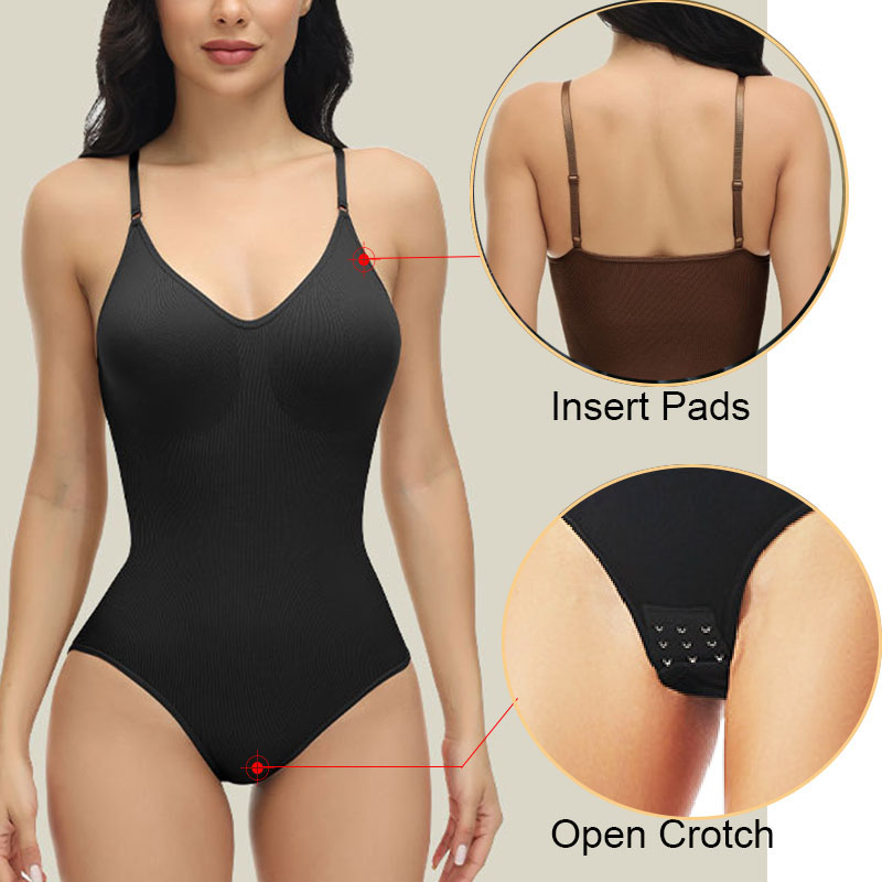 GUUDIA V คอสายสปาเก็ตตี้ชุดการ - Shapewear Bodysuit Firm บทวิจารณ์และราคา
