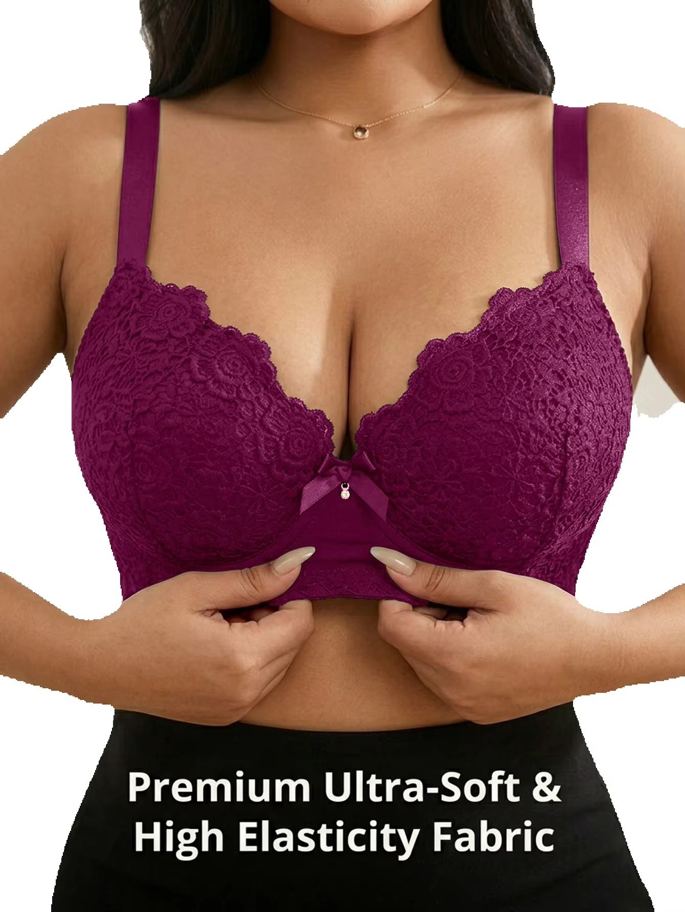 บราดันทรงสำหรับสาวพลัสไซส์ ลาย - Push Up Bra Padded บทวิจารณ์และราคา