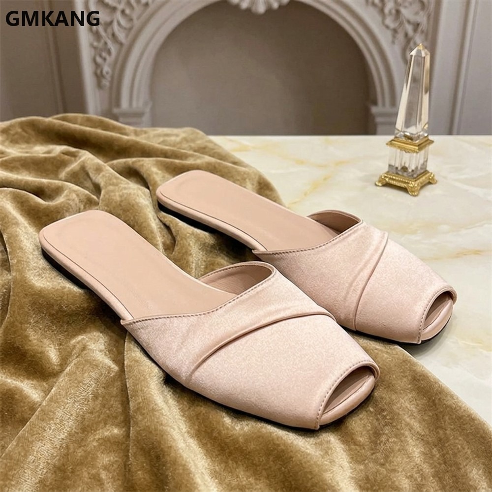 GMKANG รองเท้าแตะสตรีแบบสวม หั - Slip Dress Satin บทวิจารณ์และราคา