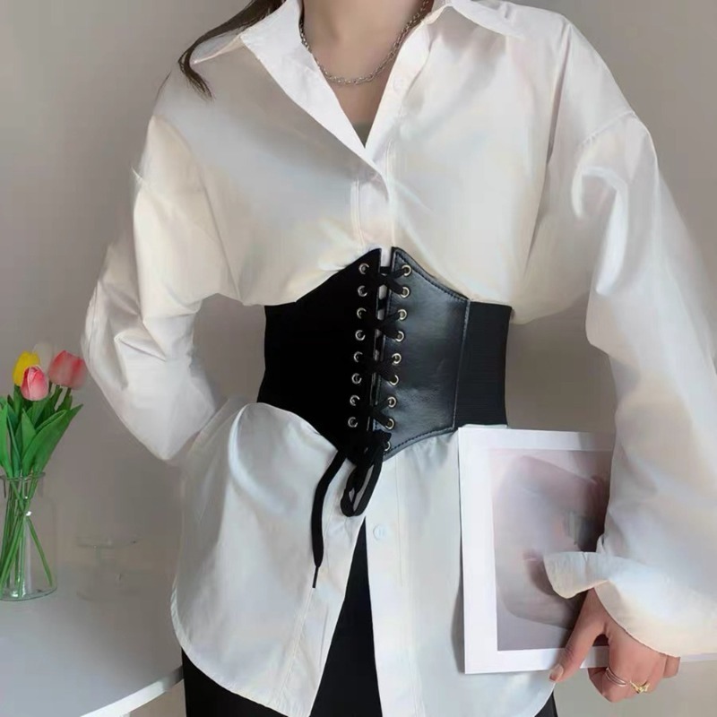 แฟชั่นรัดตัวเข็มขัดกว้างหนัง F - Corset Waist Cinch บทวิจารณ์และราคา