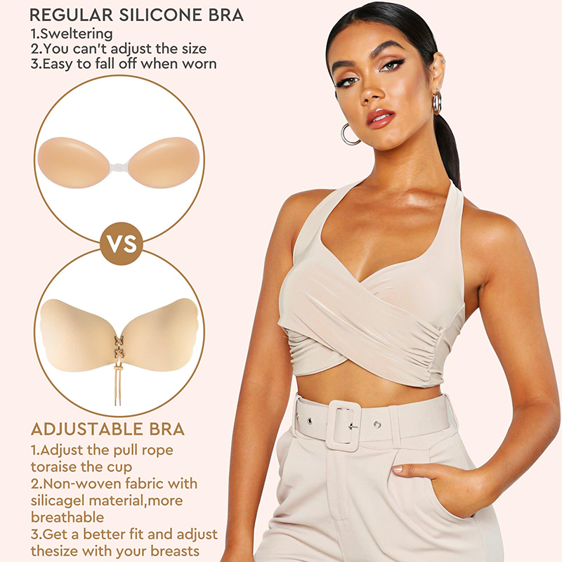 1/2คู่ผู้หญิงฤดูร้อนBackless B - Push Up Bra Padded บทวิจารณ์และราคา