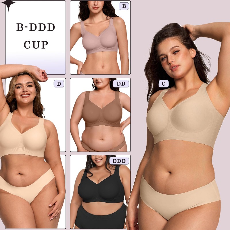 บราไร้สายสำหรับสาวพลัสไซส์ บรา - Push Up Bra Padded บทวิจารณ์และราคา
