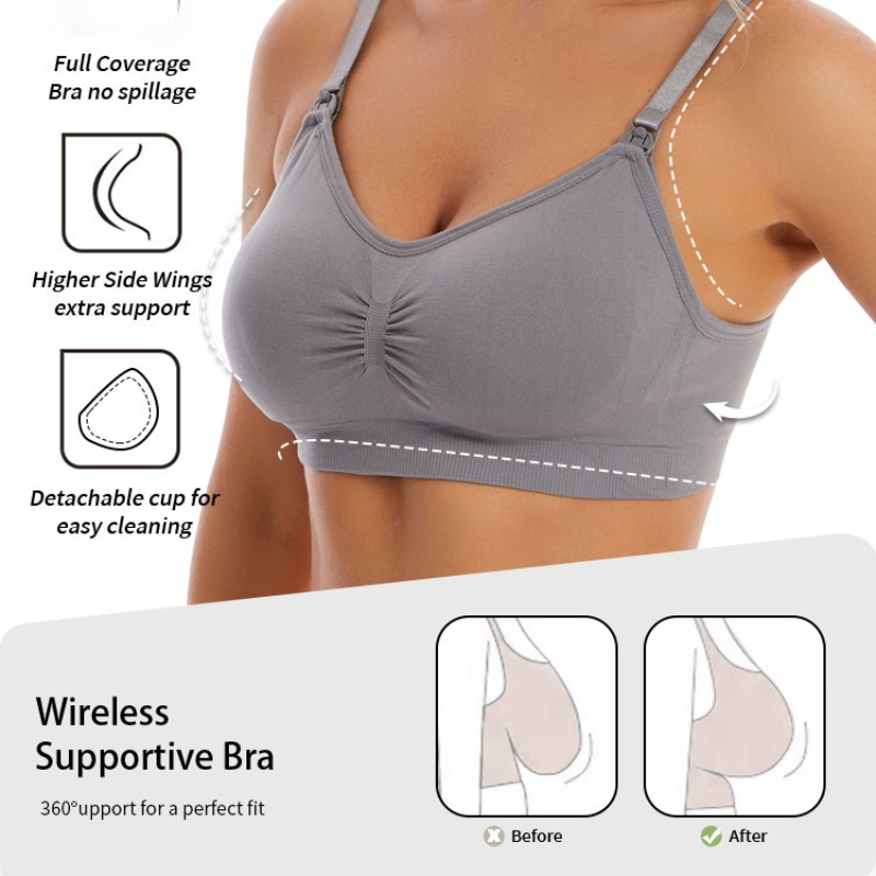 เสื้อผ้าให้นมบุตรแบบไร้โครง บร - Nursing Bra Sleep บทวิจารณ์และราคา