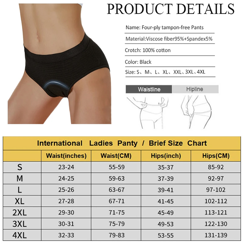 กางเกงในประจำเดือนแบบซึมซับได้ - Period Panty Absorbent บทวิจารณ์และราคา