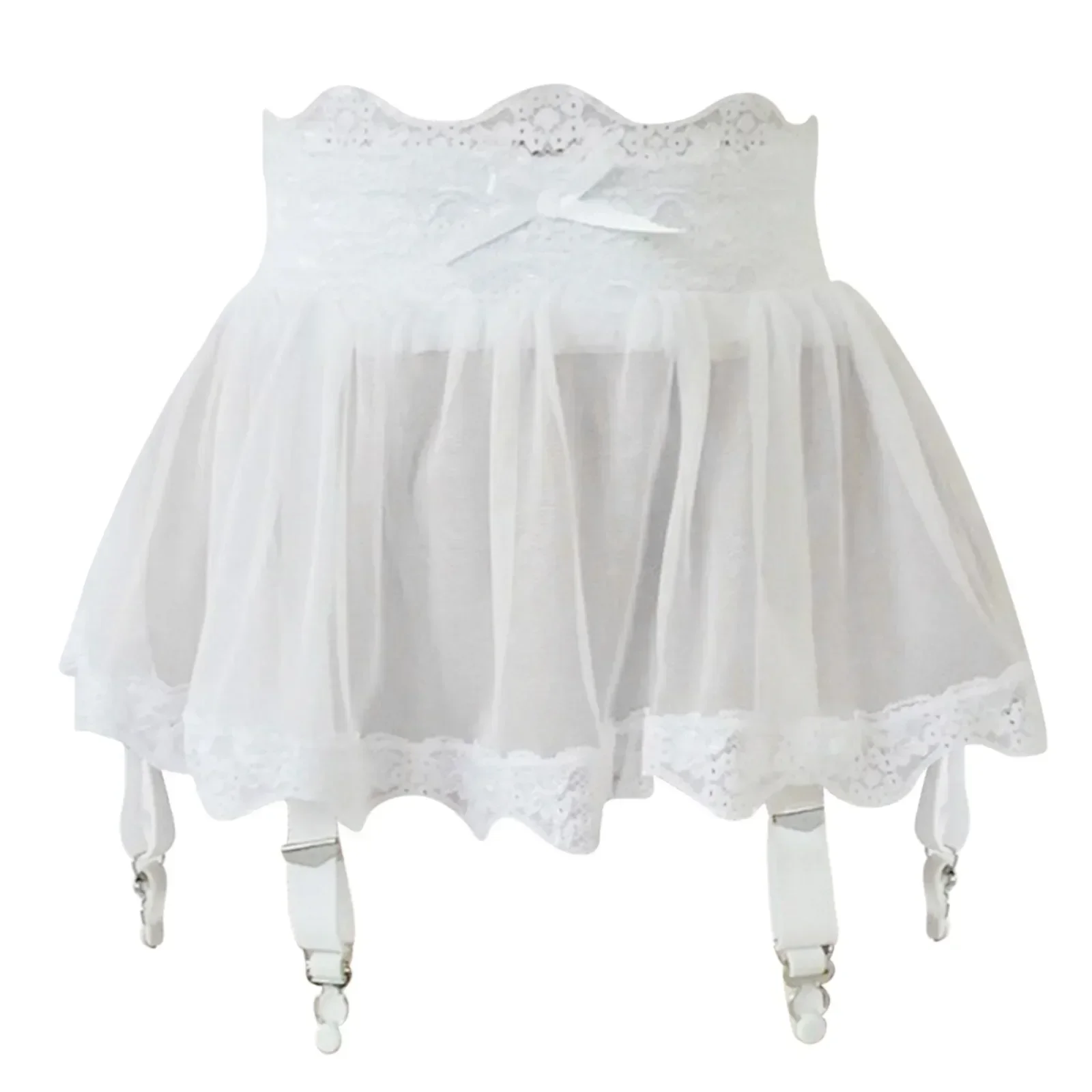 กระโปรงมินิสั้นเอวสูงผ้าลูกไม้ - Garter Belt Set บทวิจารณ์และราคา