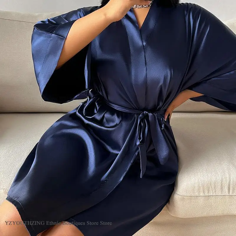 ขนาดใหญ่ขนาด 3XL 4XL 5XL ผู้หญ - Robe Silk Women บทวิจารณ์และราคา